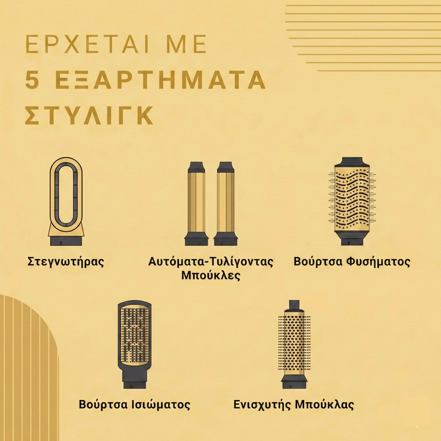 Επαγγελματική Βούρτσα Styling 5-σε-1 Curling Iron